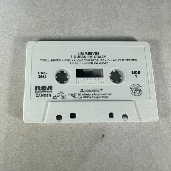 Jim Reeves I Guess Im Crazy Cassette 1987 Country Classic RCA Camden - Picture 3 of 4